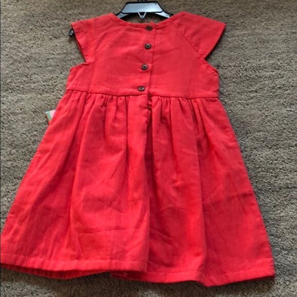 COPY - Girl’s 5 NWT Red/ Coral Copper Key Dress Bunnies - Picture 3 of 8